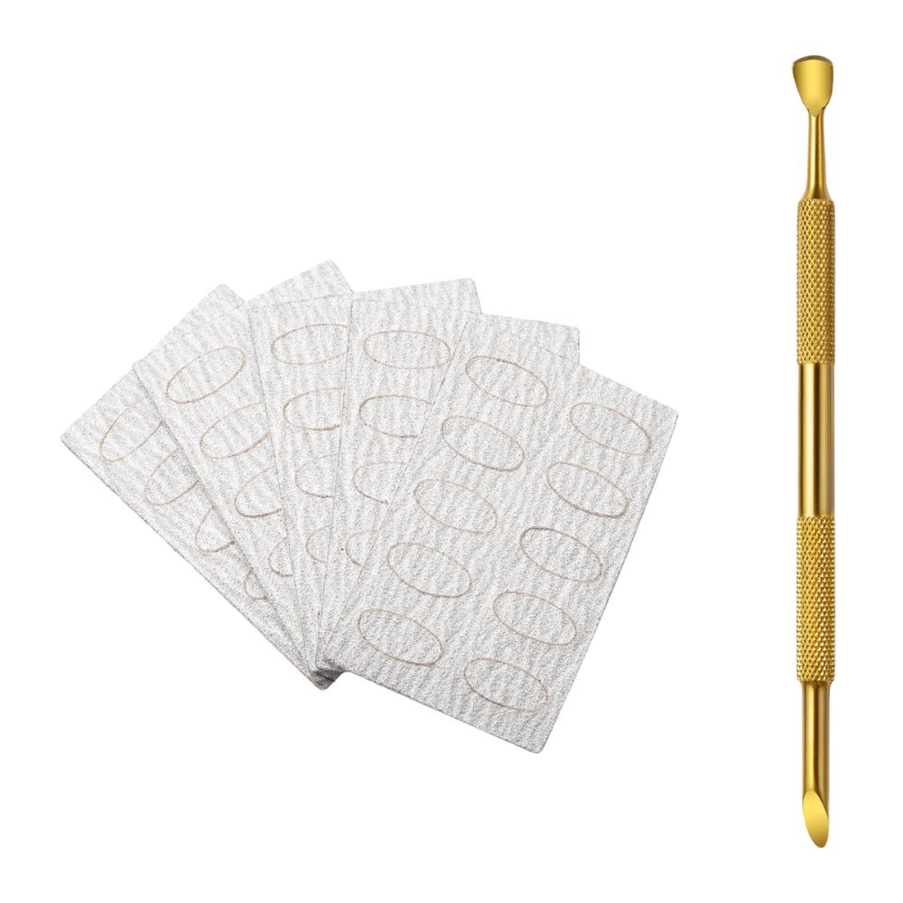 Double-Headed Horse Shoe Pusher Stainless Steel Cuticle Remover Cuticle Pusher  Pre-Treatment Gold&240