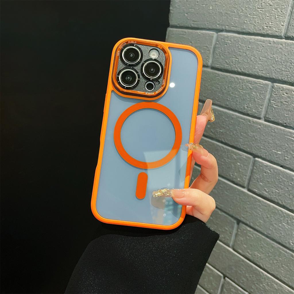 For iPhone 16 Pro Max Hybrid Case Compatible with MagSafe TPU + Acrylic Phone Shell Built-In AI Photo Button