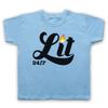 Lit 24/7 Bodybuilding Weightlifting Culture Slogan Kids Childs T-Shirt