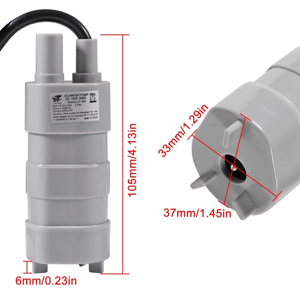 12V Submersible Water Pump Camper Motorhome High Flow Whale Pump 1000L/H 5M High Quality Durable Engineering Plastics Pump