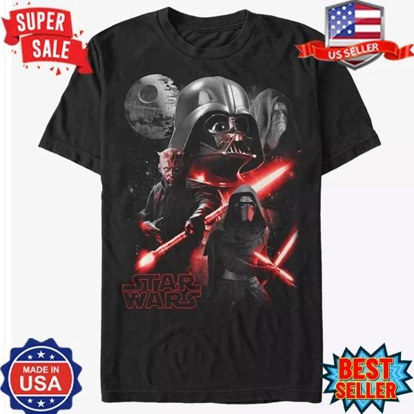 Star Wars Dark Side Villains T-Shirt, S-5XL M