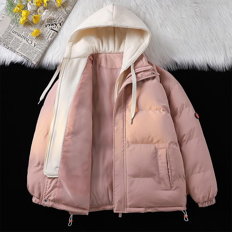 Down Cotton Jacket Men's Winter New Thickened Cotton Jacket Loose Plus Size Padded Jacket Cotton Jacket
