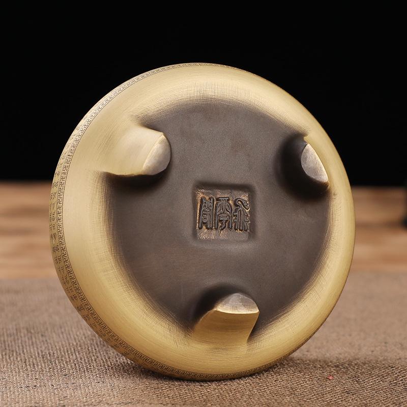Copper-style Antique-style Household All-brass Incense Burner Ornament Coil Incense Three-legged Pure Brass Aroma Diffuser Base