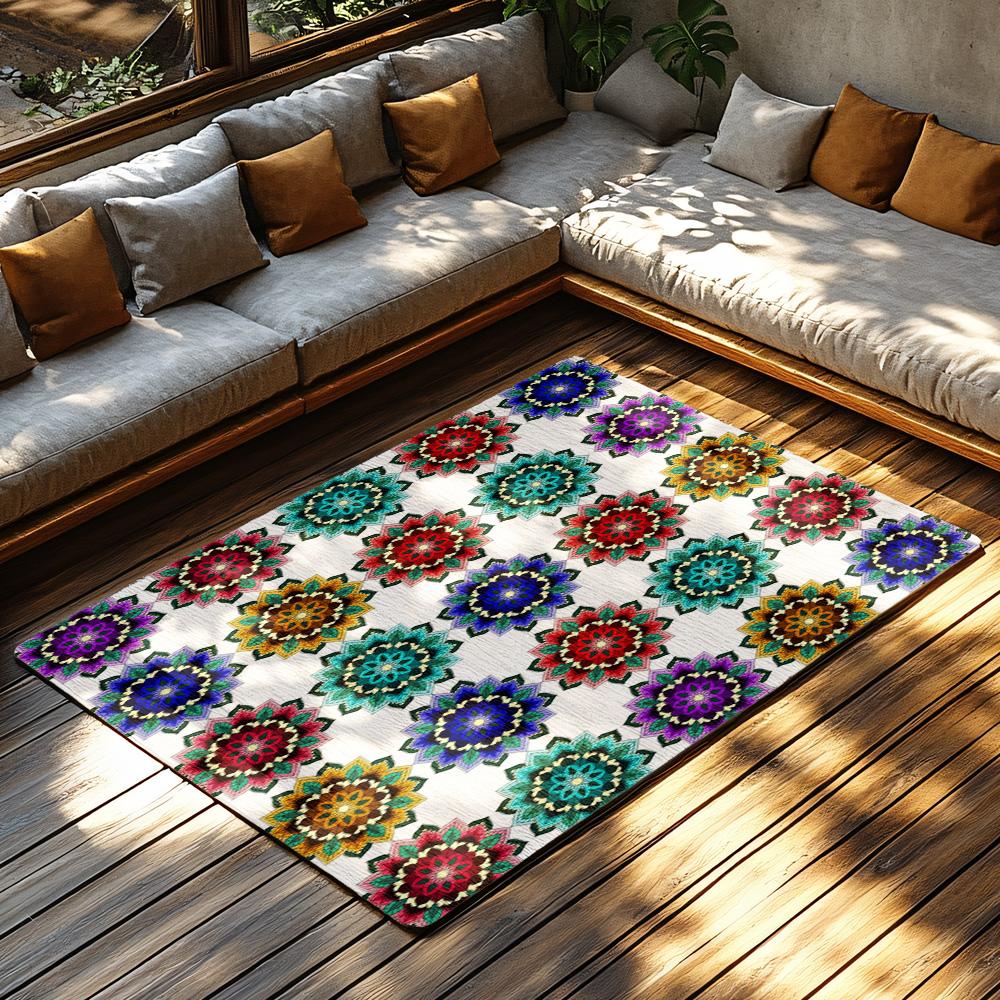 Unique Floral Doormat Welcome Mat Indoor Outdoor Decor Area Rug Home Entrance Carpet Floor Mat Washable Non Slip Stylish Design
