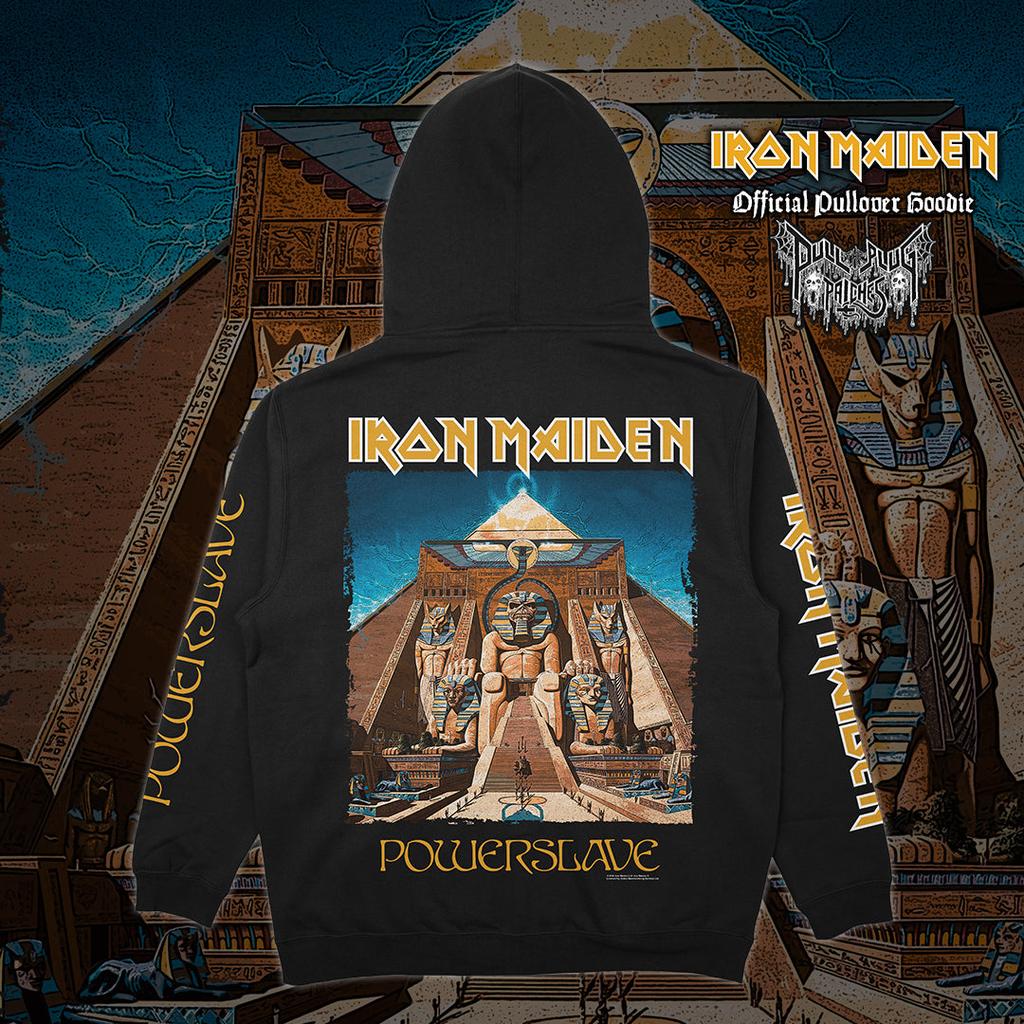 Iron Maiden Powerslave Pullover Hoodie Men Women Oversized Streetwear Y2k Fleece Sweatshirt Heavy Metal Band Graphic Clothing