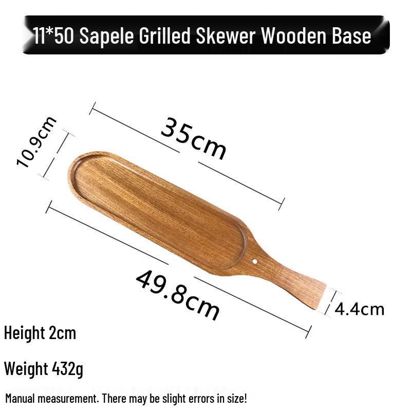 Sapele Wood BBQ Skewer Serving Tray