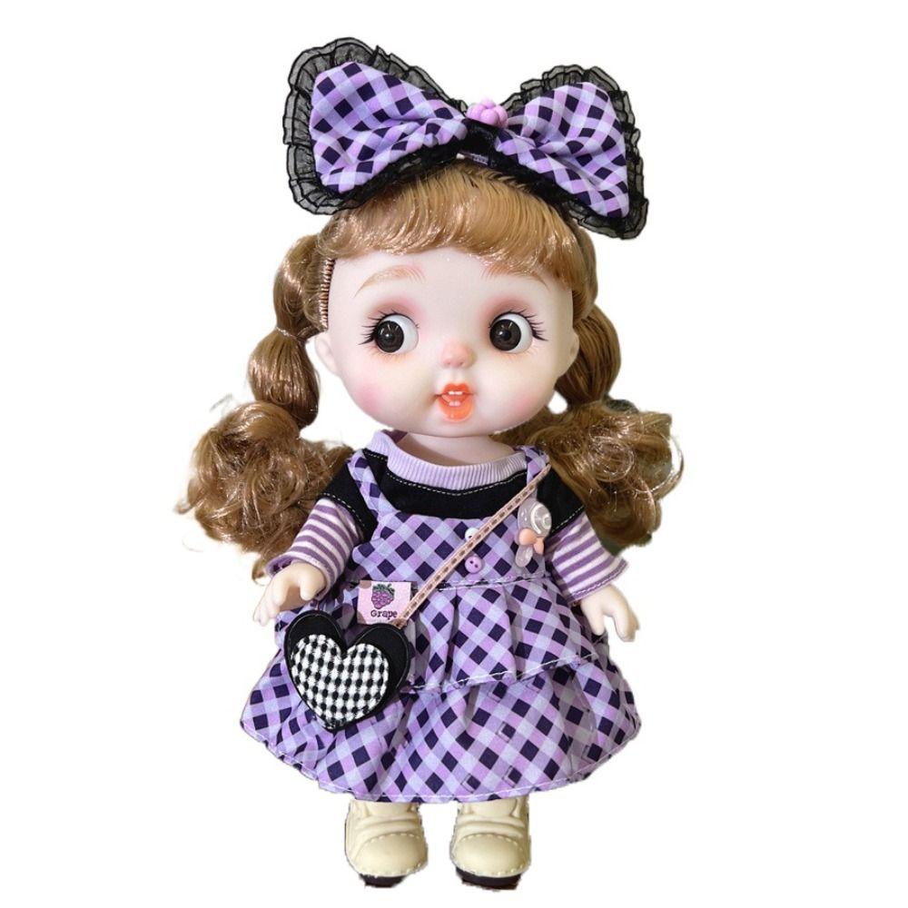 Dolly 28cm Dress Doll Full Body Girl Dress Up Toys Cute Doll Girls' Doll with Clothes  Girl Gift