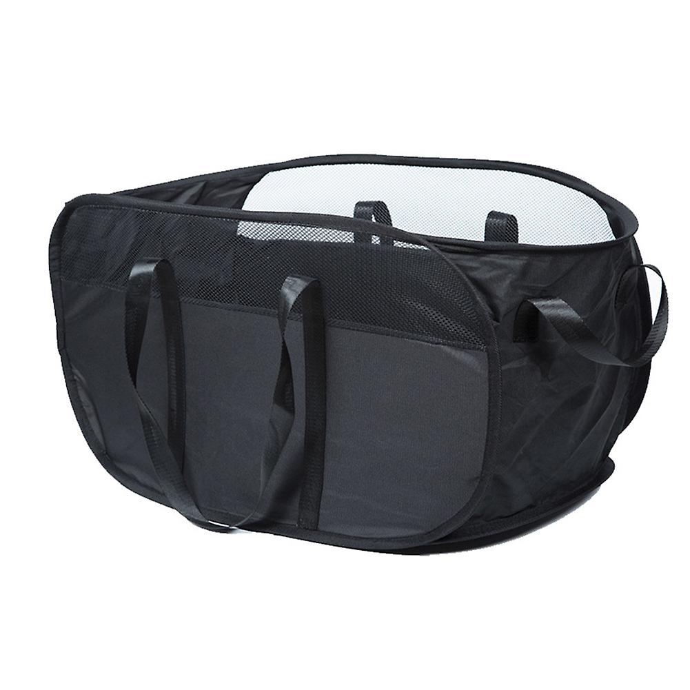 Foldable Laundry Basket Mesh Dirty Clothes Storage Basket with Handle for Home