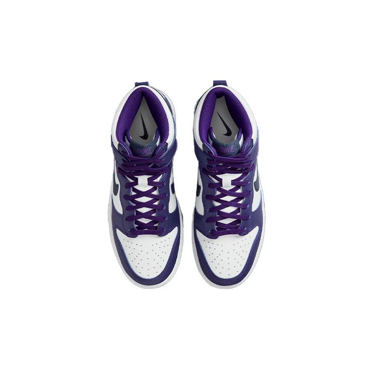 Nike Dunk High GS White Midnight Navy Kids Sneakers Purple Electro-Purple DH9751-100