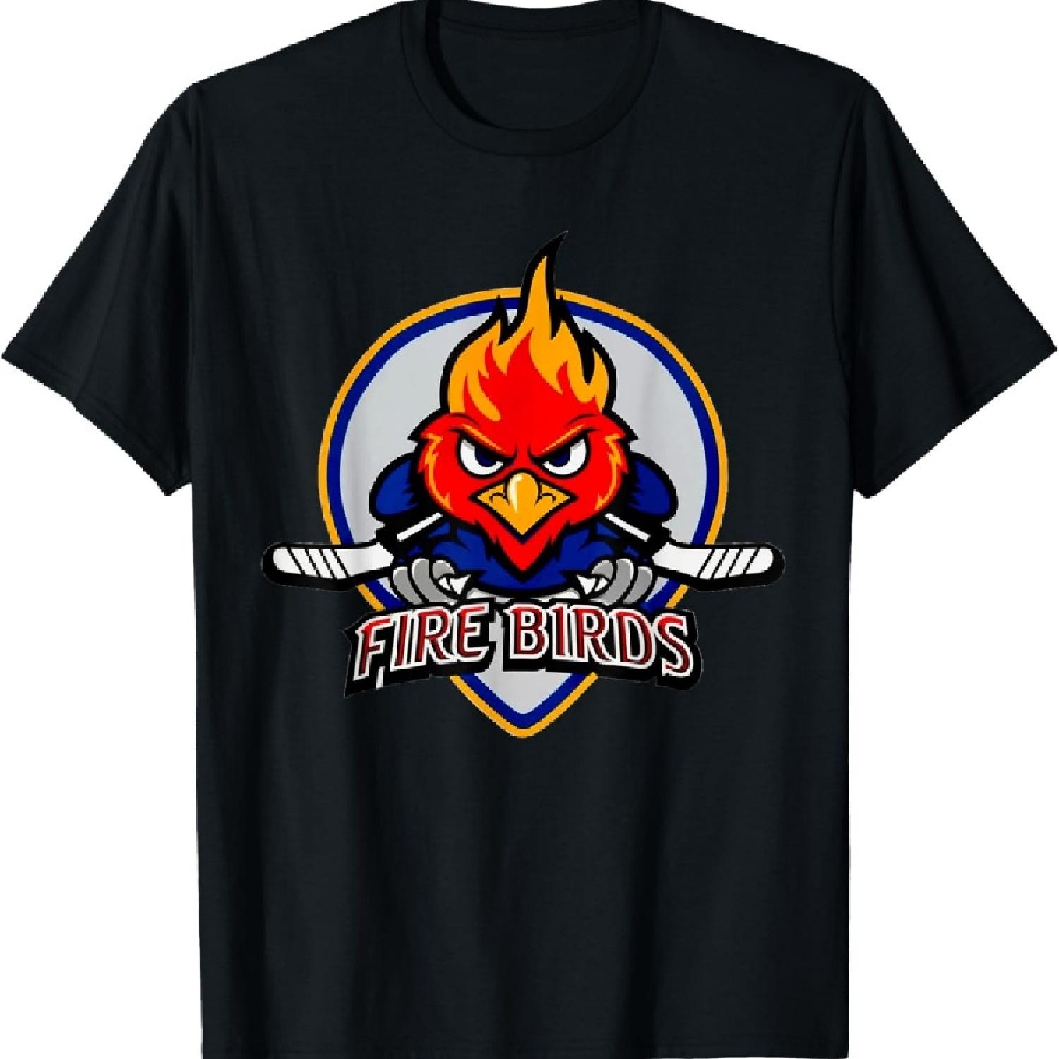 

Conceptual Firebirds Ice Hockey Logo Motif American Sports T-Shirt S