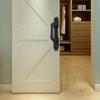 Barn Door Pull Sliding Door Handle Hardware Black Heavy-duty Interior Wooden Door Handle No Punching Furniture Cabinet Pull