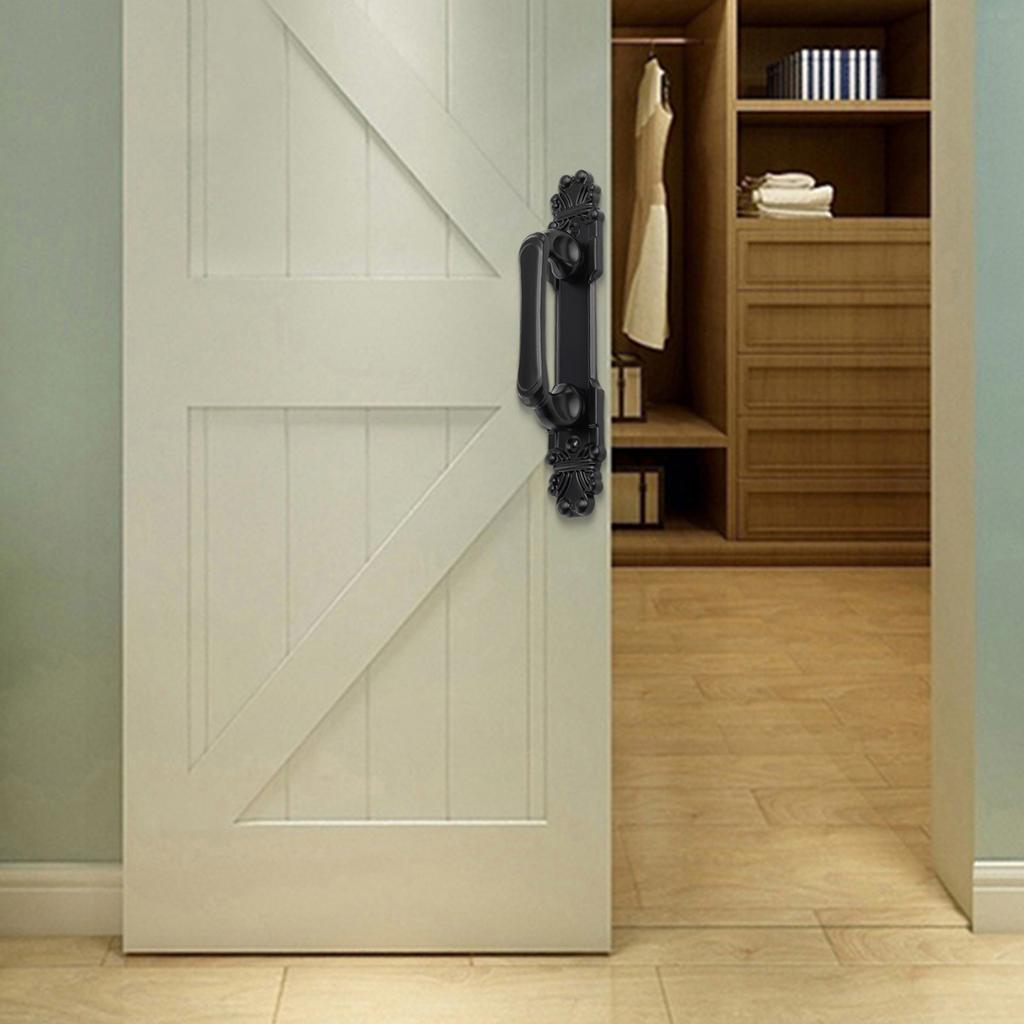 Barn Door Pull Sliding Door Handle Hardware Black Heavy-duty Interior Wooden Door Handle No Punching Furniture Cabinet Pull