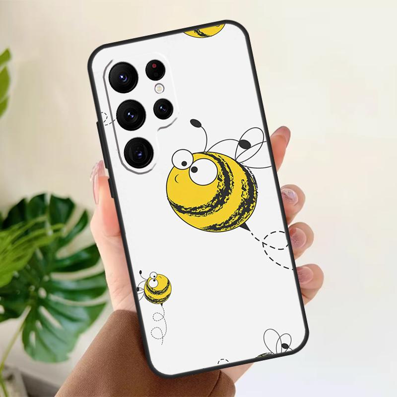 Bee Honey Soft Case For Samsung Galaxy S21 S22 S23 S24 S25 Ultra S9 S10 Plus S20 FE S24 FE Phone Cover