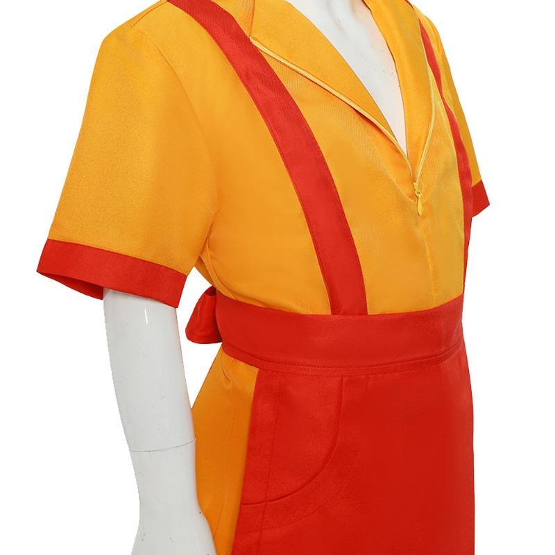 Film and television bar fast food overalls halloween uniforms short skirts bankrupt sisters trend costumes