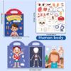 Children's Interactive Sticker Book: Creative Scene Handbag with Jelly Stickers and Cognitive Puzzles