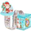 Snowman Santa Blue Claus Pattern Gift Box Christmas Decoration Prop Atmosphere