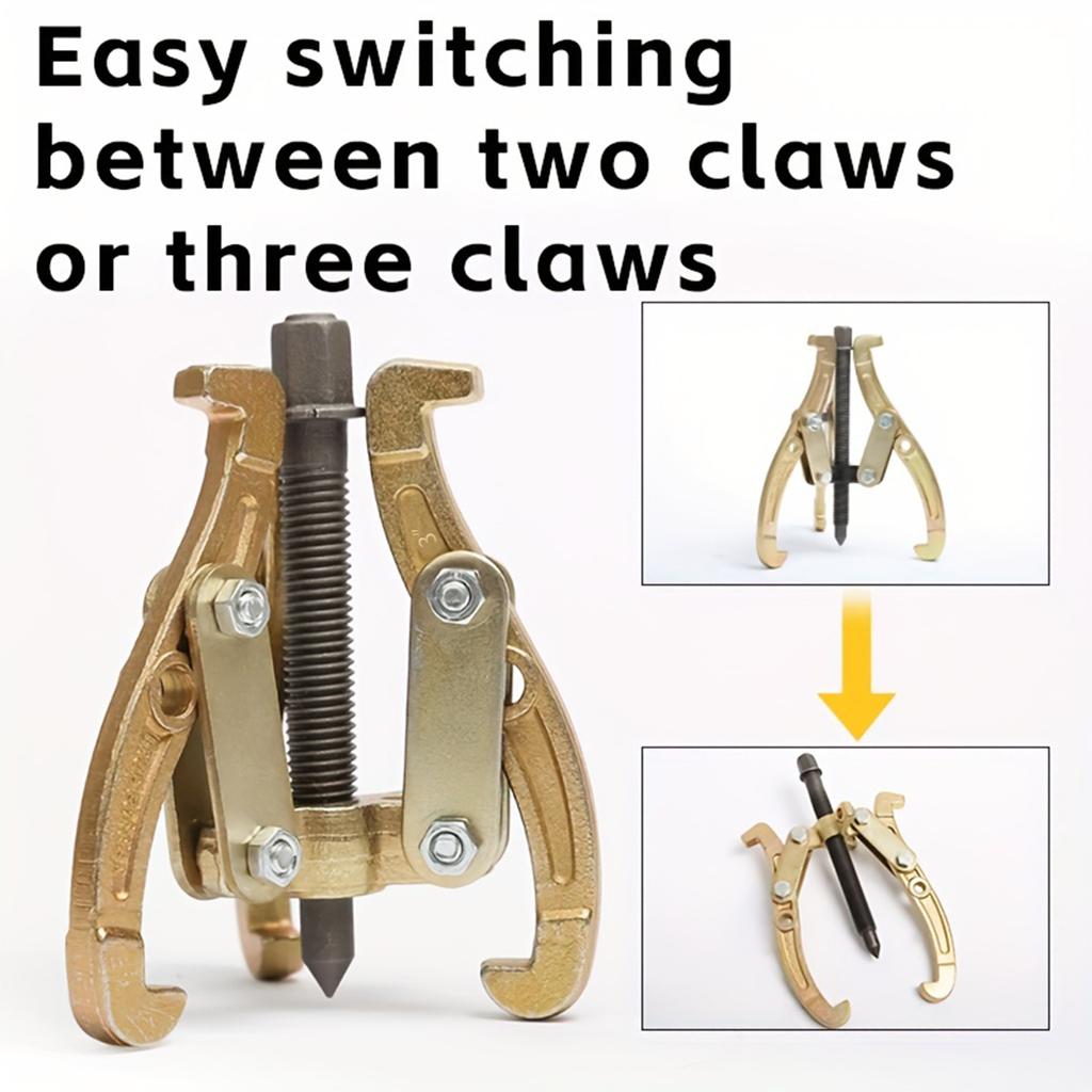 1-pack Three-jaw Puller Multifunctional Universal Bearing Puller Removal Tool Triangle Grabber Hand Tool