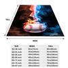 Dynamic Baseball Design Blanket with Vibrant Flames and Smoky Background - Unique Soft Fleece Throw for Sports Lovers, Perfect f