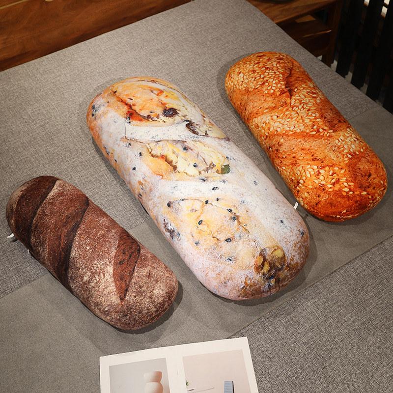 Creative Simulation Bread Pillow Hot Dog Stick Plush Pillows Party Props Decoration Sleep Companion Four Seasons Available Leisure Reading Cushion