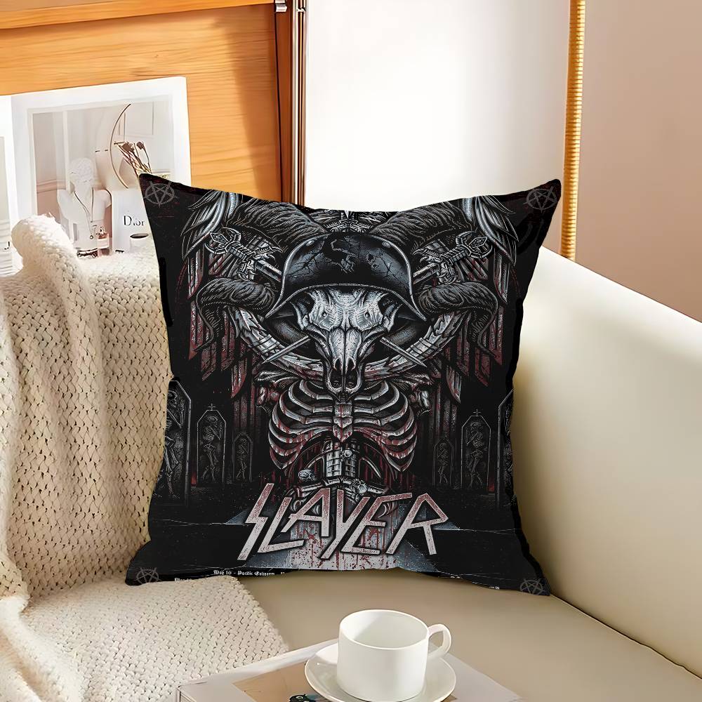 Slayer Heavy Metal Rock Band Pillow Gift Home Office Decoration Pillow Bedroom Sofa Car Cushion CoverPillow Case