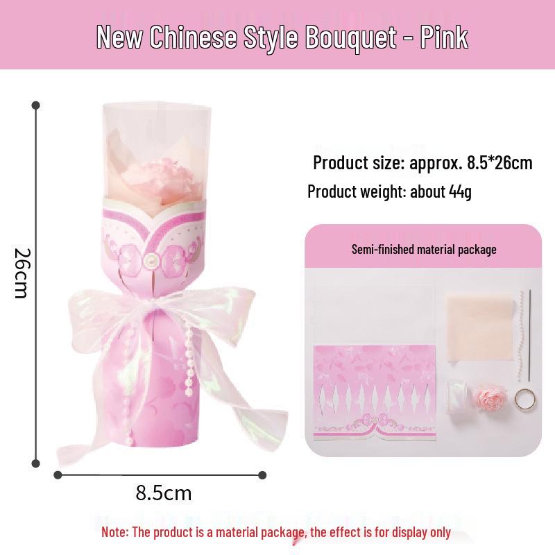 Children s DIY Craft Kit: Teacher s Day Handmade Chinese Style Bouquet and Greeting Card