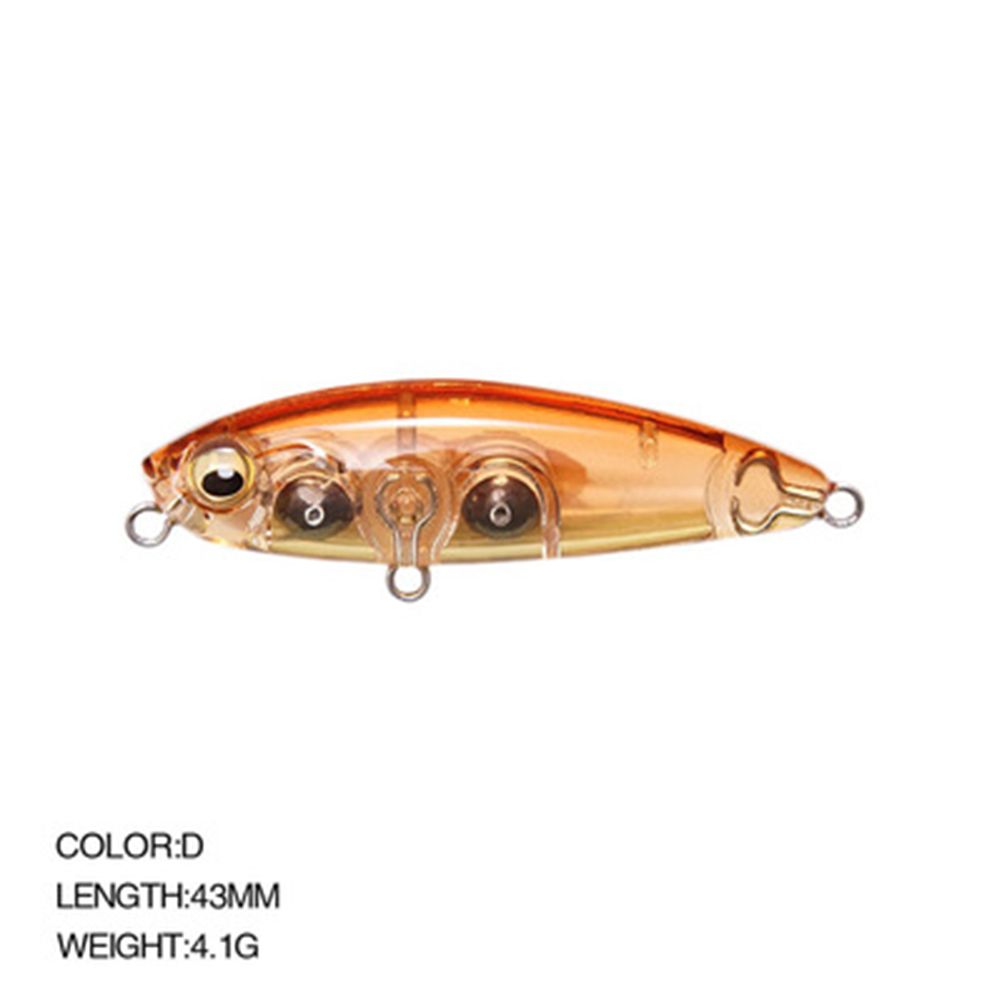 Transparent Useful Tackle Pencil Baits with Steel ball Winter Fishing Fish Hooks Minnow Lures
