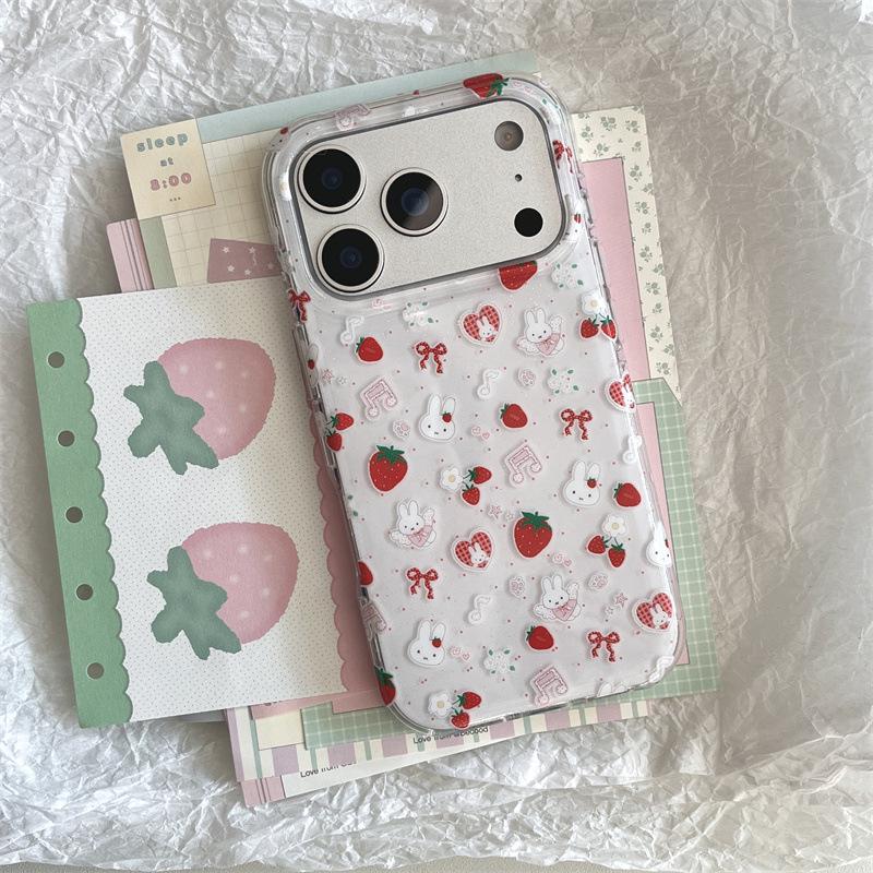 

Musical Strawberry Rabbit iPhone Case for 17/16 Pro Max/15/14 Models - New Stylish Design iPhone 17 Pro