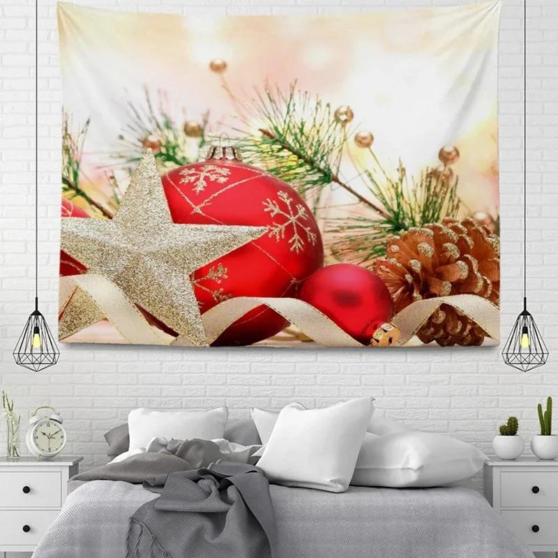 Рождественский гобелен Спальня Гостиная Домашнее рождественское украшение Гобелен 100x75cm — фото 8