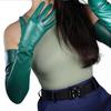 Forest Green 70CM Long Leather Gloves Kelly Green Faux PU Fashion Dressing Cosplay Costume NightClub Party Evening Opera Glove