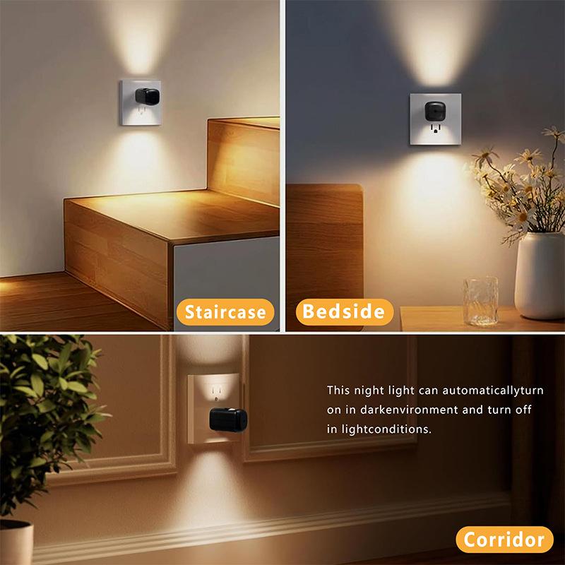 220V Mini LED Night Light with Twilight Sensor Plug in for EU US Socket Energy Efficient Lamp for Baby Room