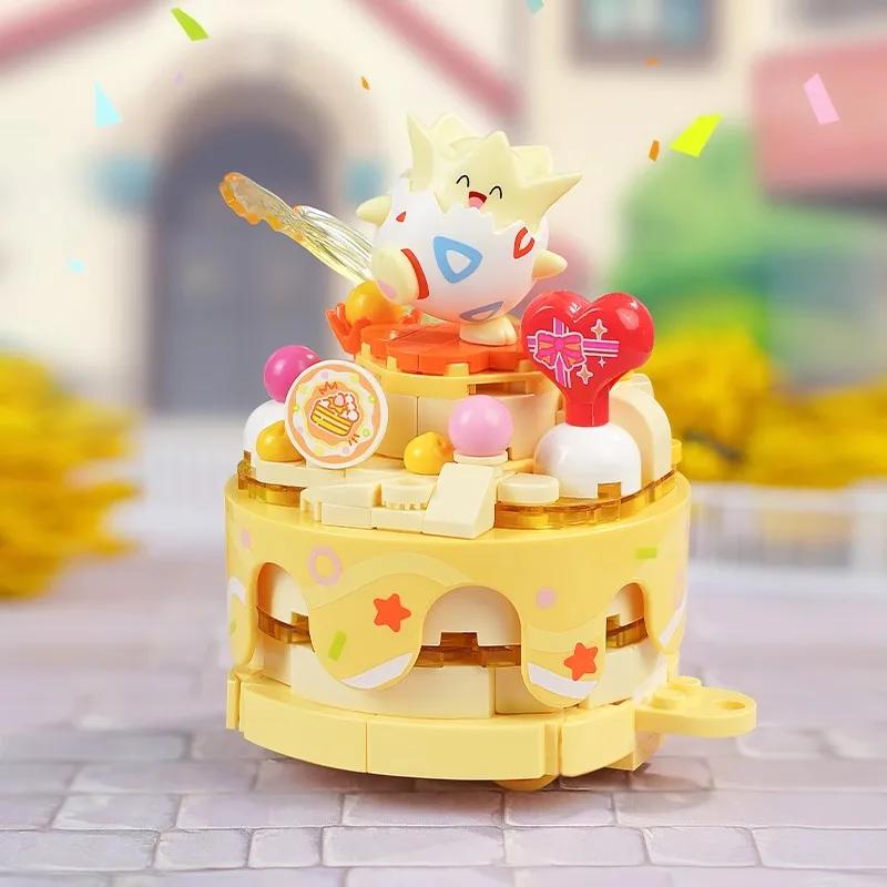 Pokemon Building Blocks Party Parade Pikachu Sprigatito Fuecoco Quaxly Train Patchwork Mini Brick Toys Models Ornaments Gifts
