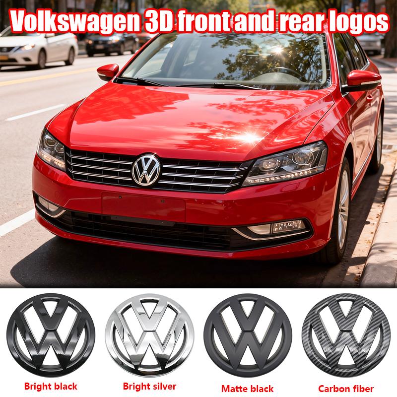 W1481Pc 140mm Car Logo Front Bonnet Hood 100mm Rear Tail Trunk Emblem For Volkswagen Passat 2011 2012 2013 2014 2015 Auto Accessorie