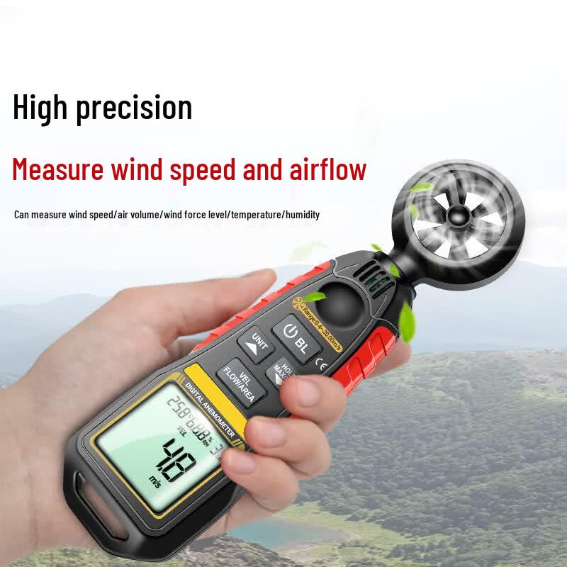 UNAHAO High-Precision Handheld Anemometer with Temperature & Humidity (CN Version)