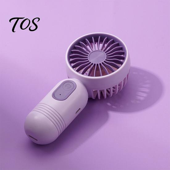 Ventilateur à piles Mini ventilateur portable, Rechargeable par USB portable 3 vitesses Vent puissant pour le voyage, Petit refroidissement personnel d'été, Cadeau Enfants Adultes