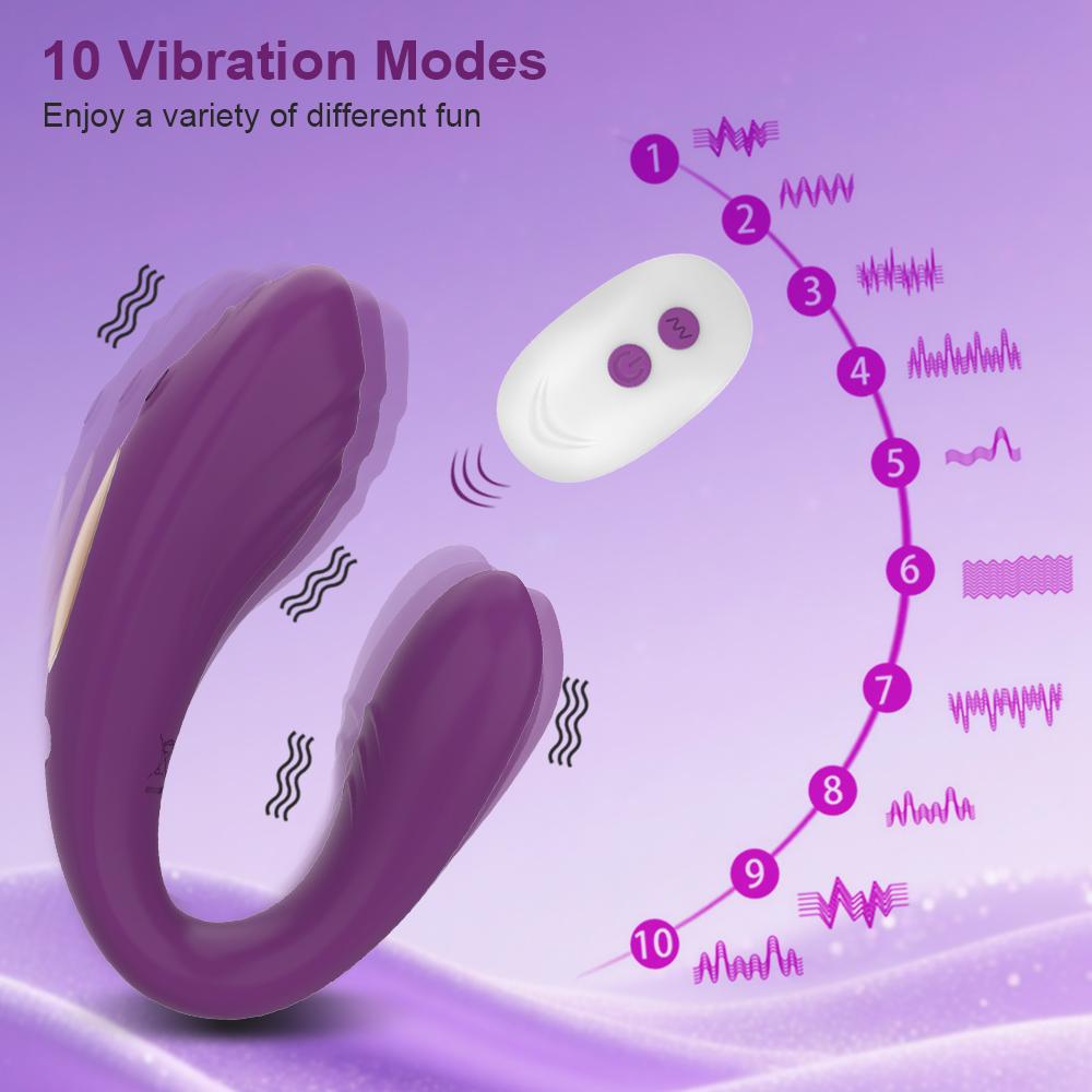 Vibratore a Controllo Remoto Vibratore a U per Donna Stimolazione del Clitoride Punto G Massaggio Vaginale Masturbazione Femminile Giocattoli Sessuali per Donne