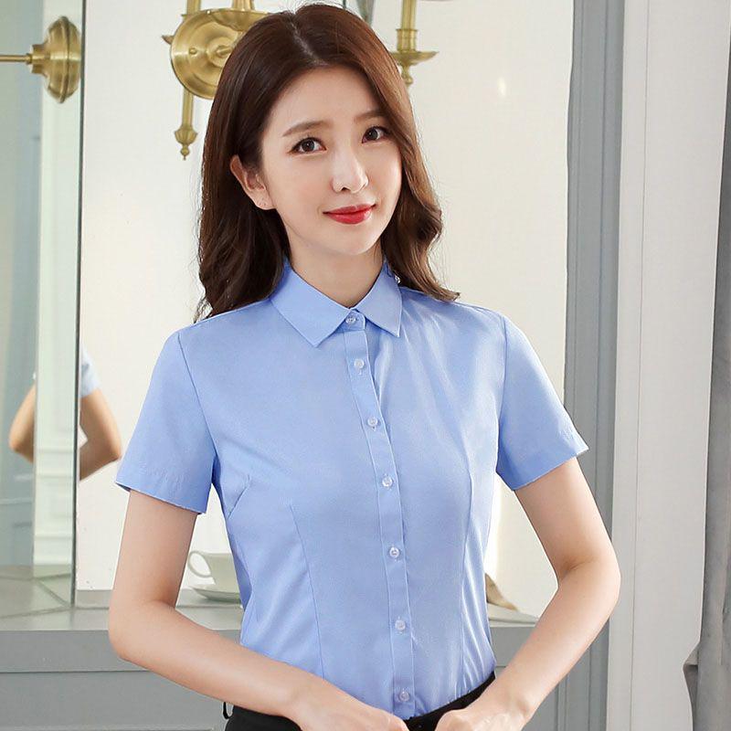 Damen Kurzarmhemd Weiß - Schlicht, Knackig, Vielseitige Arbeitskleidung