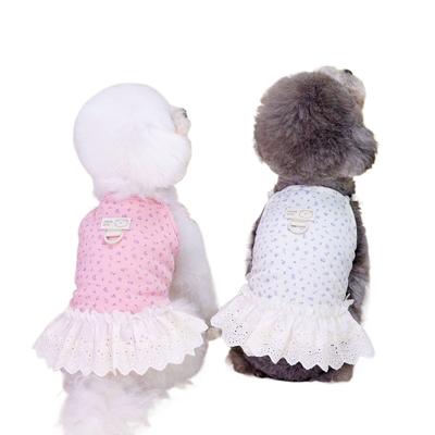 Pet Dog Clothes Pet Clothing Spring/Summer Bears Teddy Pet Princess Skirt 24 Fragmented Flower Pit Skirt