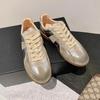 Silver German training shoes women's 2025 autumn and winter new niche retro sports board shoes flat-bottomed versatile casual shoes