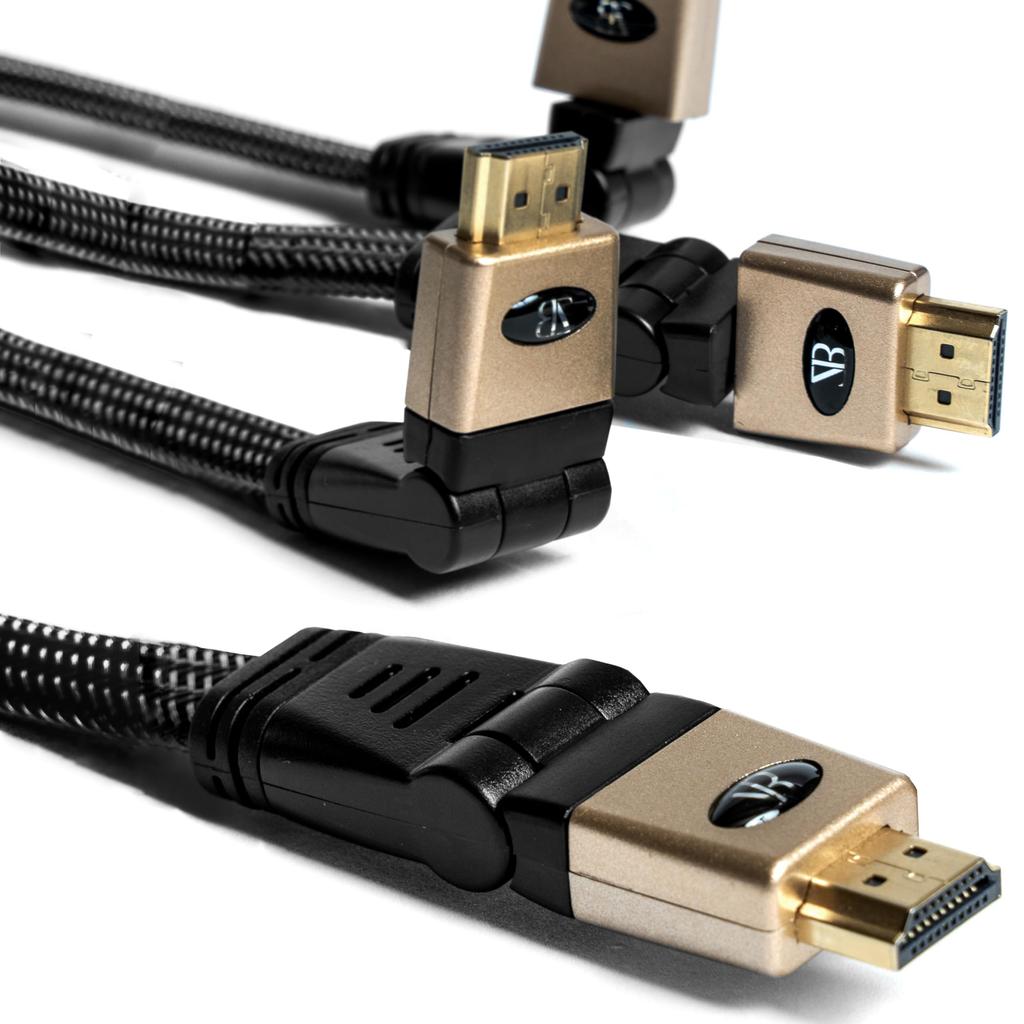 Flexible HDMI 4K for Flat Screen TVs and Still Video Nintendo and Other Compatible with and Other Devices with HDMI Full HD HDR ARC BIZ L-Shaped