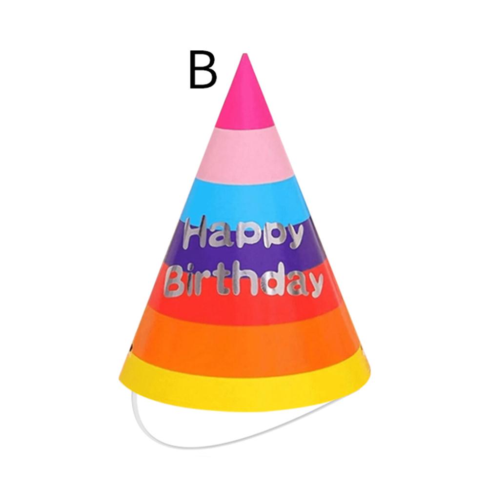 10Pcs Rainbow Birthday Party Hats Colorful Cone Paper Hats for Kids Boys Girls Adults Party Decoration