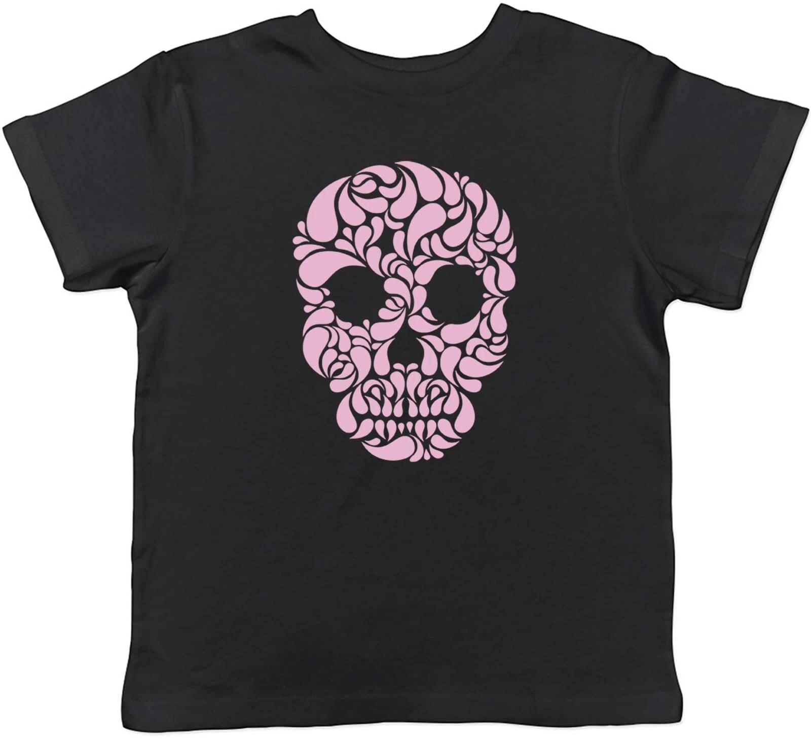 Light Pink Skull Childrens Kids T-Shirt Boys Girls Gift 130