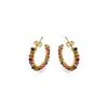 Boucles d'oreilles - Luxenter - Aiel - Or jaune 18 Kts - Tourmaline multicolore - Clou - Puce