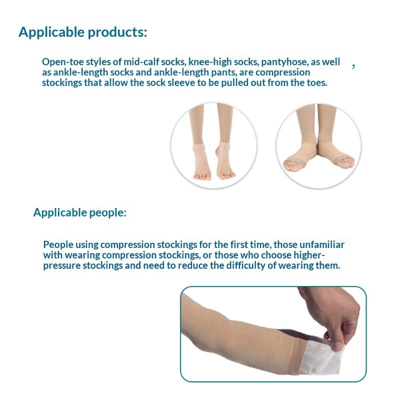 1/4 Pcs Easy Slide Open Toe Compression Sock Aid Assist Putting On Fast Slip Stocking Applicator For Men Women Disabled Elderly