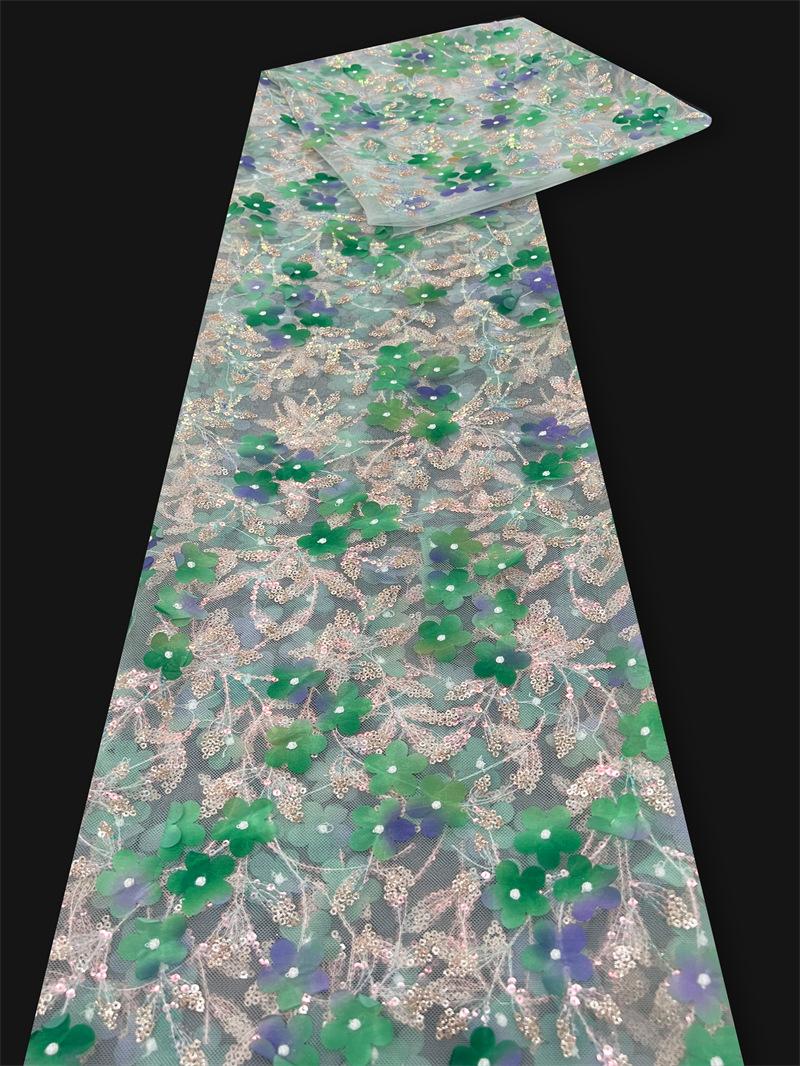 

2yard Laser Embroidered Sequin Fabric Suitable for Handmade Production Wedding Dresses Formal Wear Stage Costumes Summer Clothes 2yard