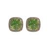 Natural stone green stud earrings women's light luxury high-end sense niche design earrings new popular unique earrings