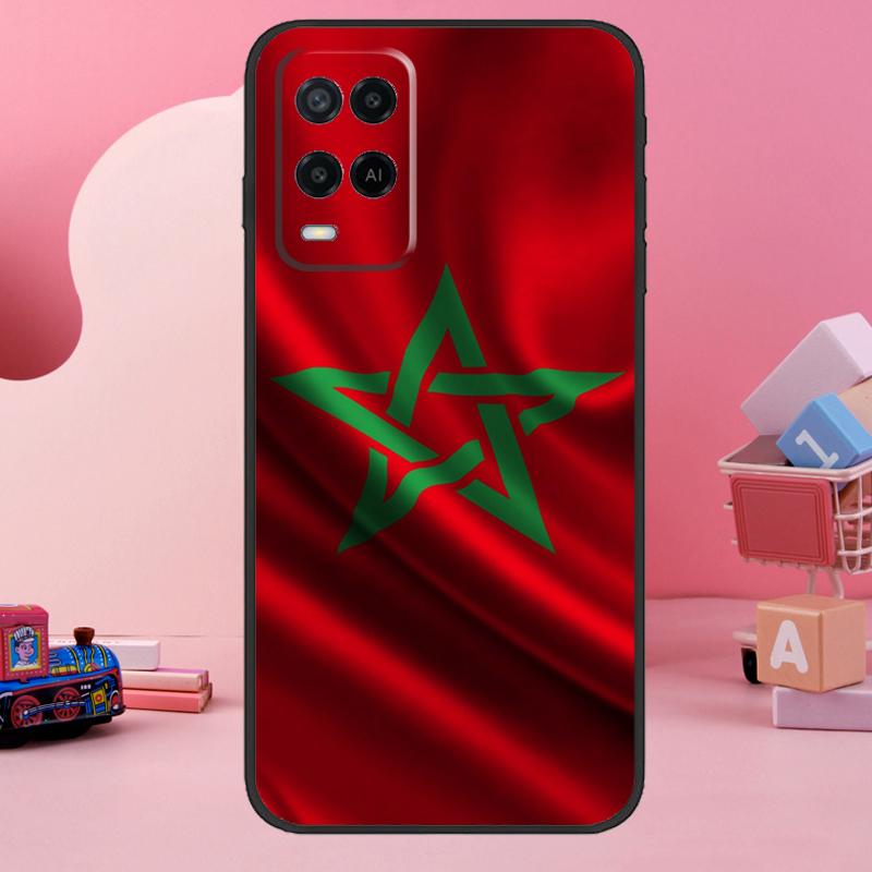 Marokko Flagge Marokkanische Hülle Für OPPO A74 A54 A94 A15 A16 A17 A57 A77 A57s A52 A72 A91 A93 A96 A5 A9 A31 A53 Hülle