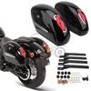 Black Small Pannier with Lights for Harley Cruiser Prince Motorcycle