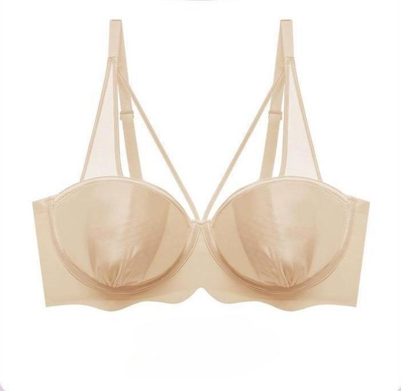 Pure Desire Style Thin Underwear Large Chest Small Chest Soft Ring Up To Shape Breast Seamless Bra