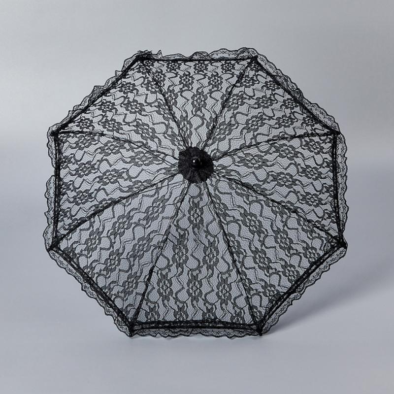 Women Parasol Elegant Lace Umbrella Embroidery Bridal Handmade Umbrella for Wedding Decoration Photo Props