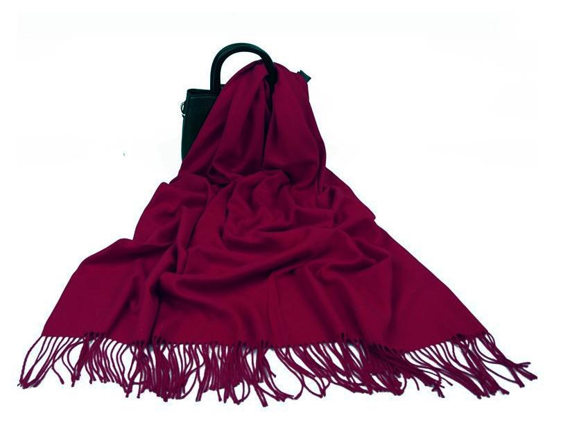 White Cashmere Scarf: Thickened, Solid Color, Versatile for Women & Men, Perfect for Autumn & Winter